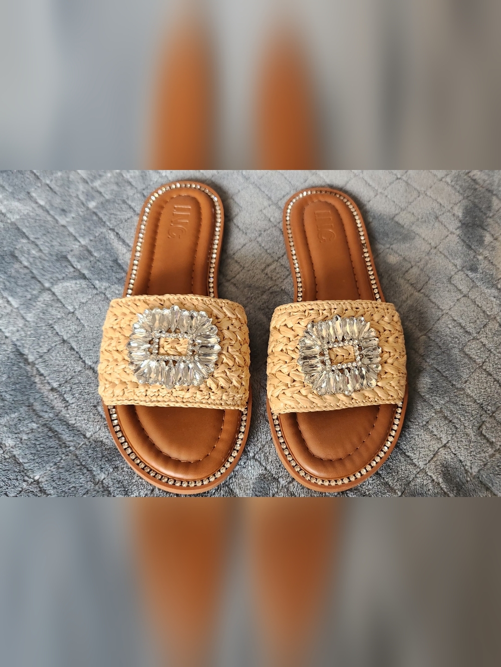 NEW. INC Sandals With Embellishment. 7 Medium Women's.